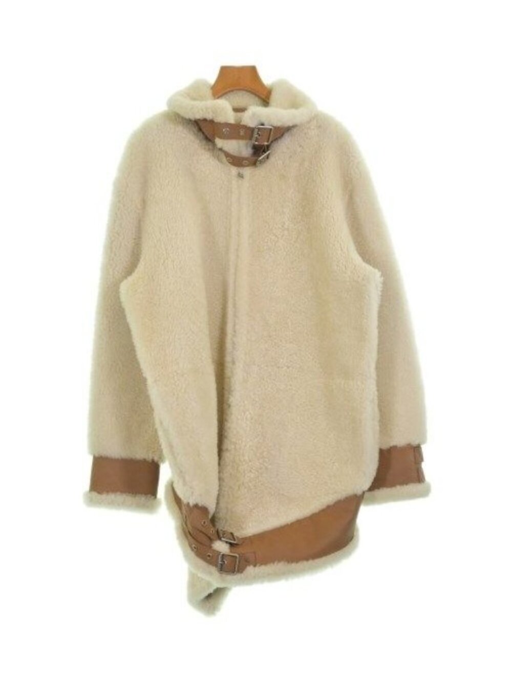 Loewe Shearling Coat Ivory